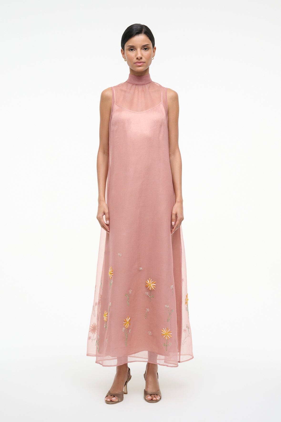 ALBEE DRESS DAHLIA DAYDREAM PINK - STAUD outlet