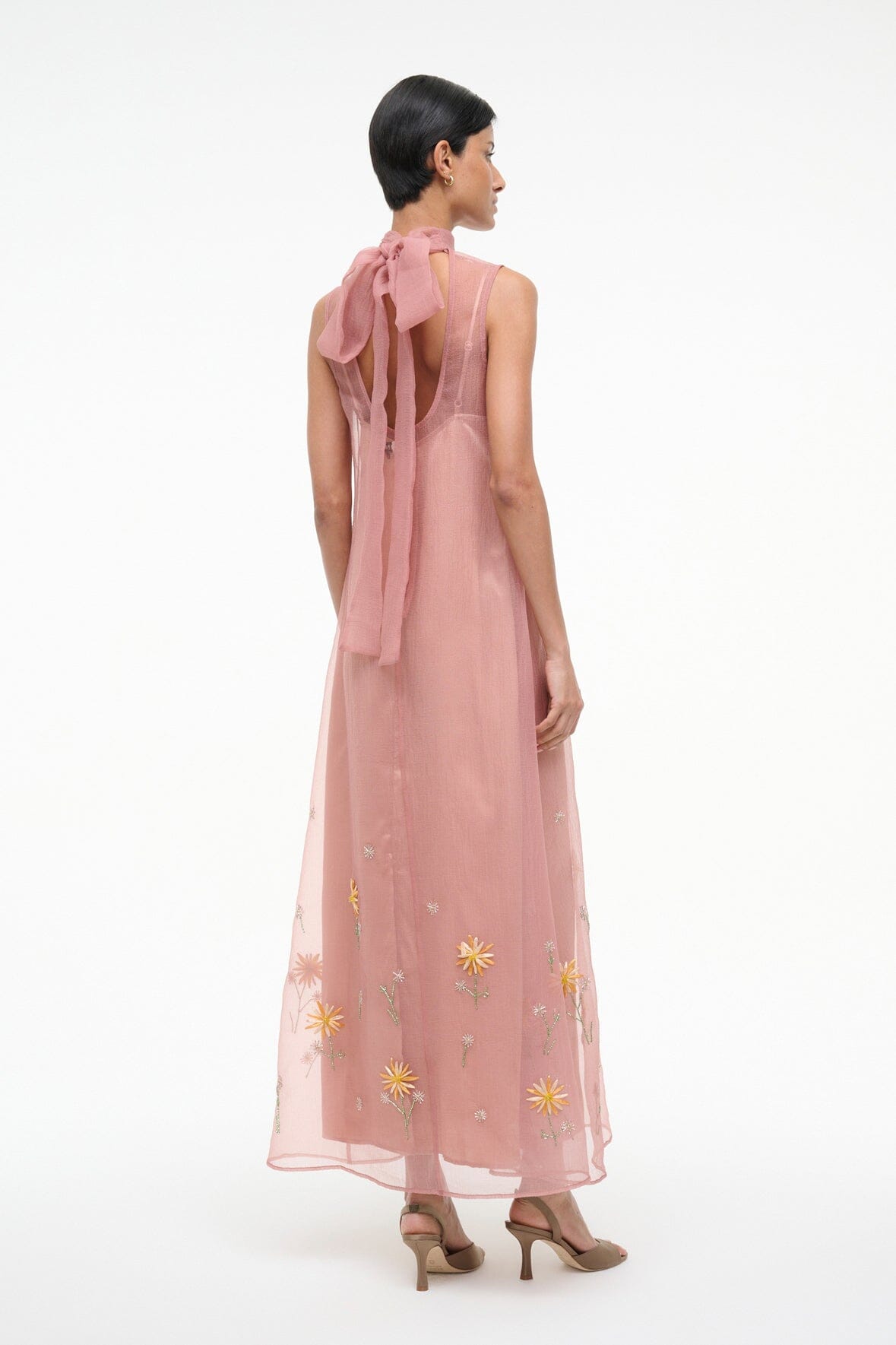 ALBEE DRESS DAHLIA DAYDREAM PINK - STAUD outlet