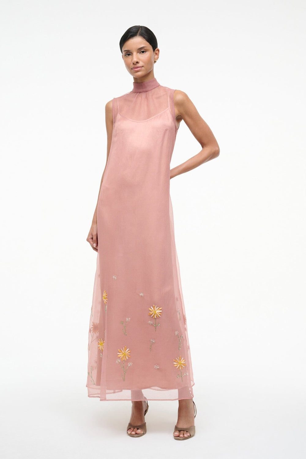 ALBEE DRESS DAHLIA DAYDREAM PINK - STAUD outlet