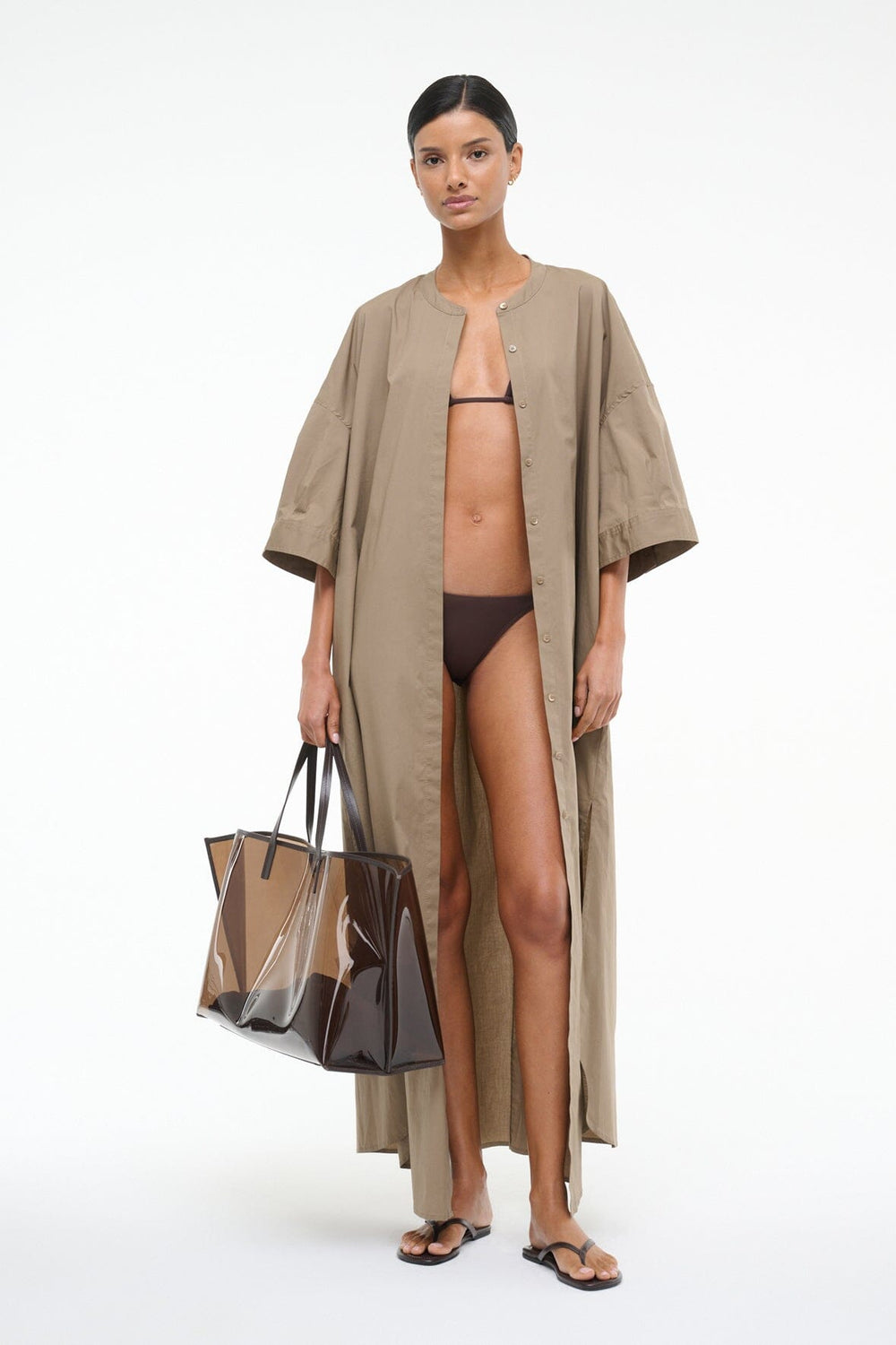 ENZO MAXI DRESS TAUPE - STAUD near me