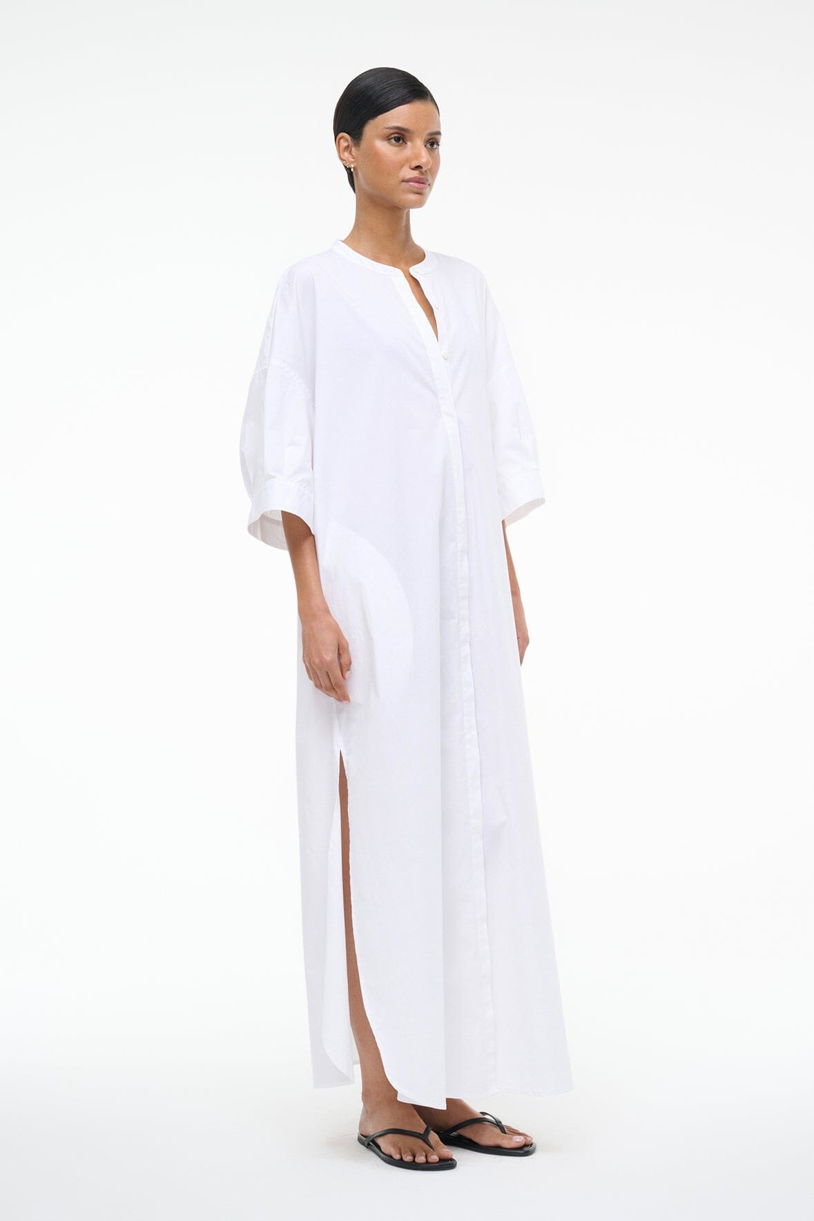 ENZO MAXI DRESS WHITE - STAUD outlet
