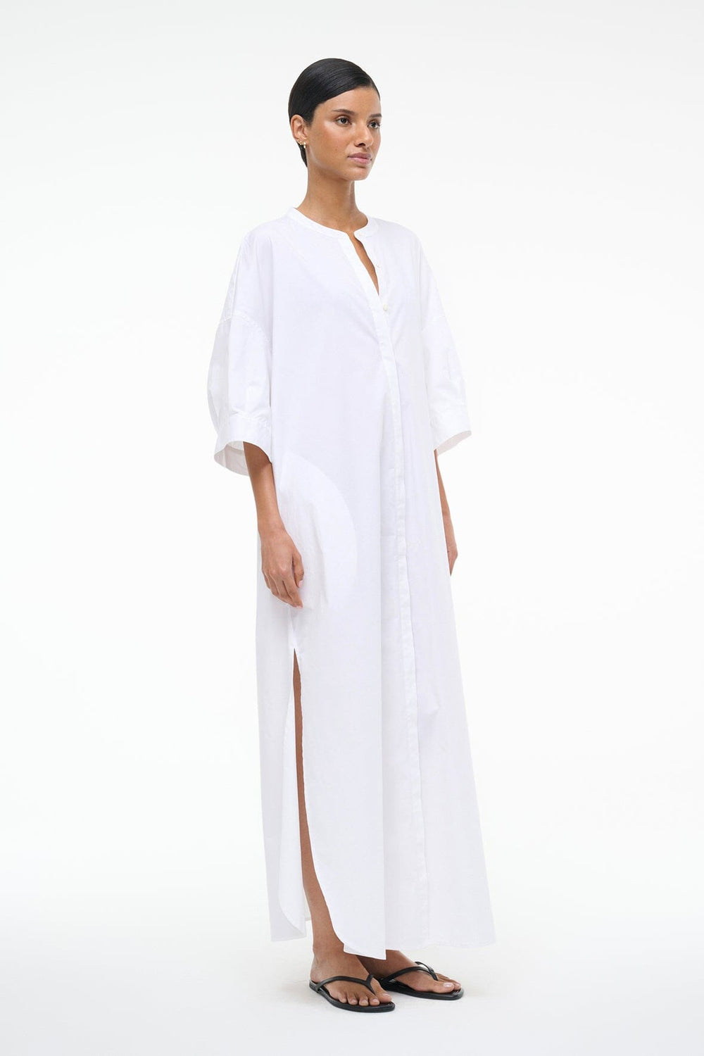 ENZO MAXI DRESS WHITE - STAUD outlet