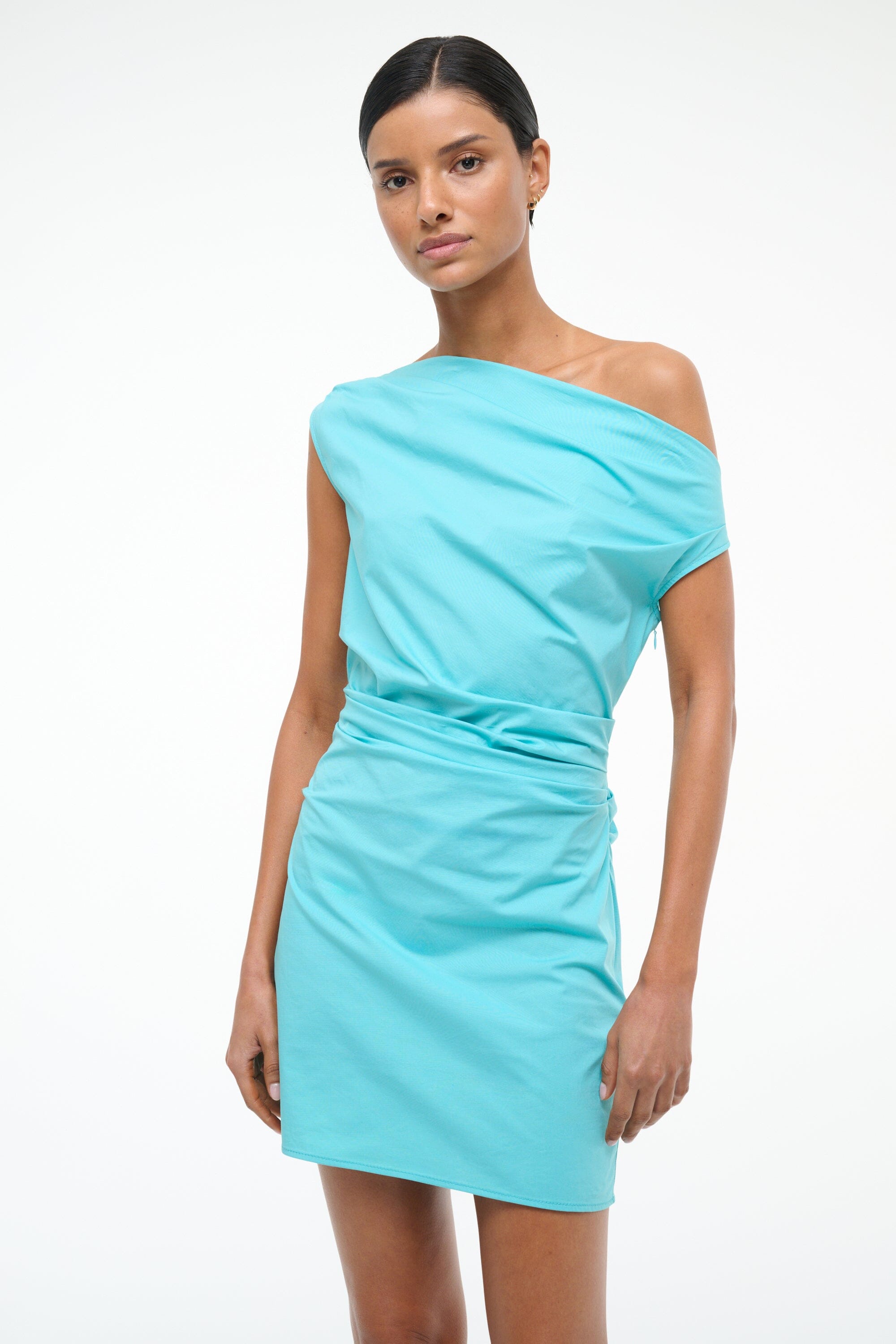 PHARE MINI DRESS TEAL - STAUD outlet