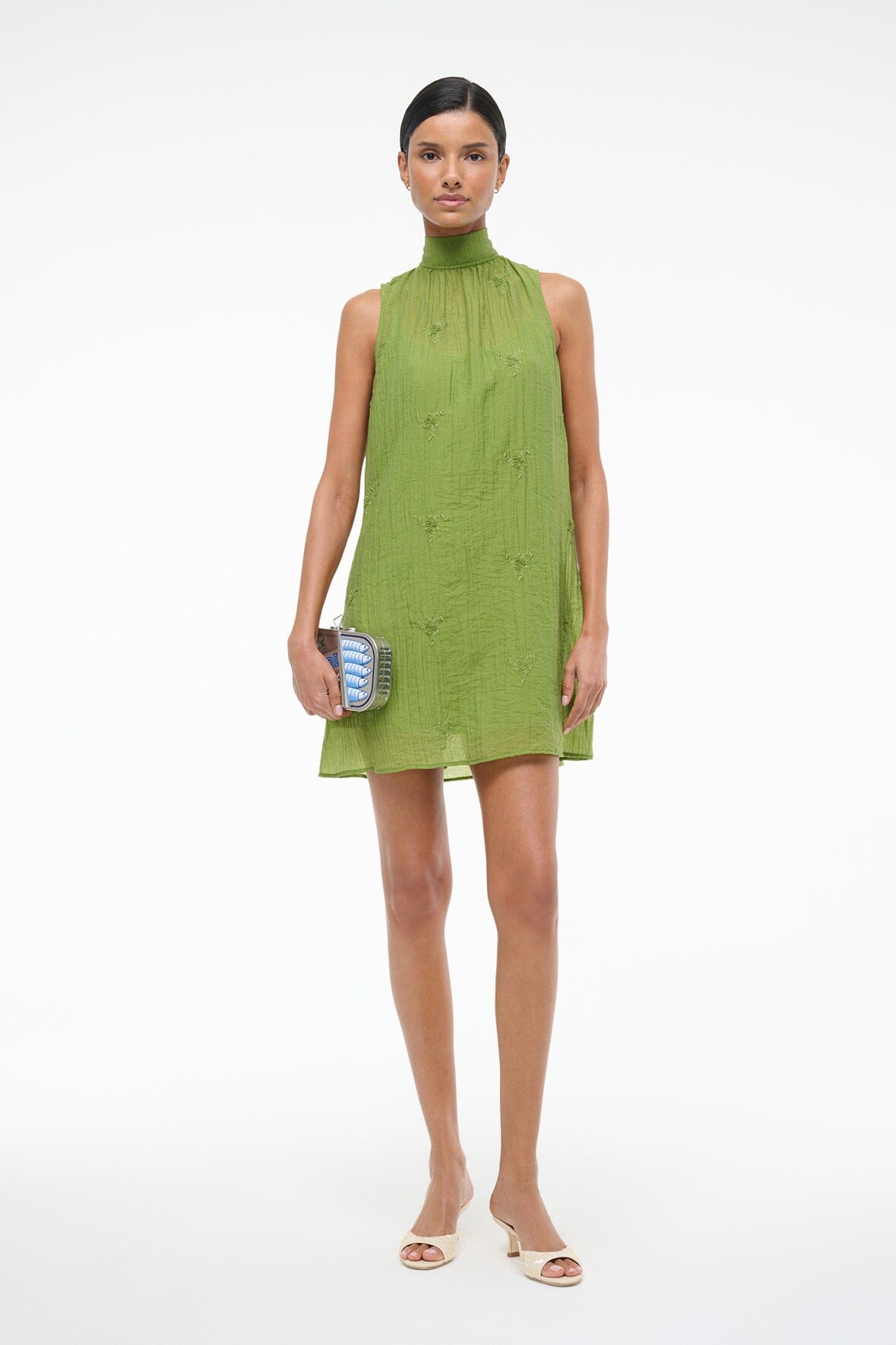 ADDY MINI DRESS GARDEN GREEN - STAUD sale