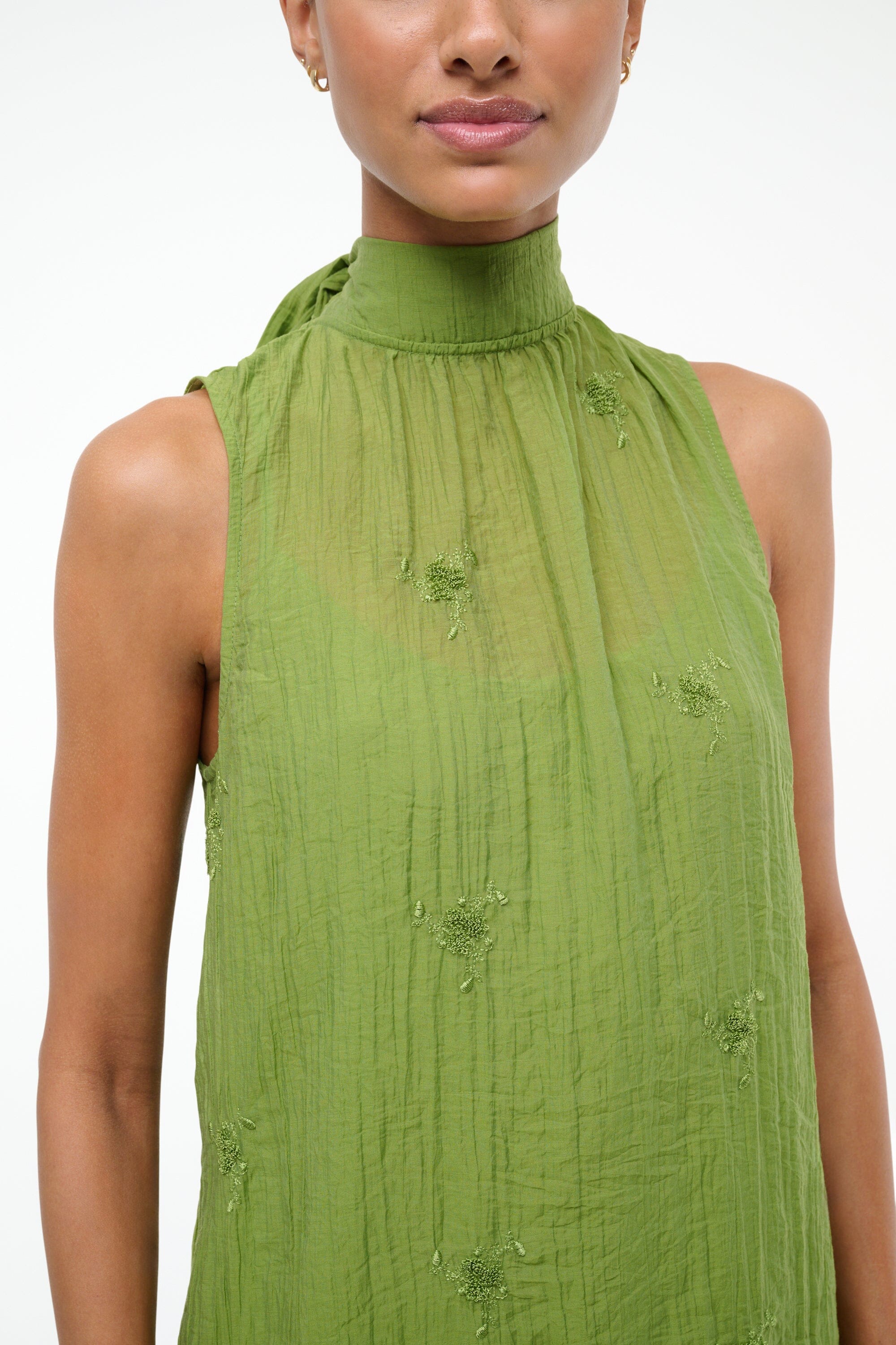 ADDY MINI DRESS GARDEN GREEN - STAUD sale