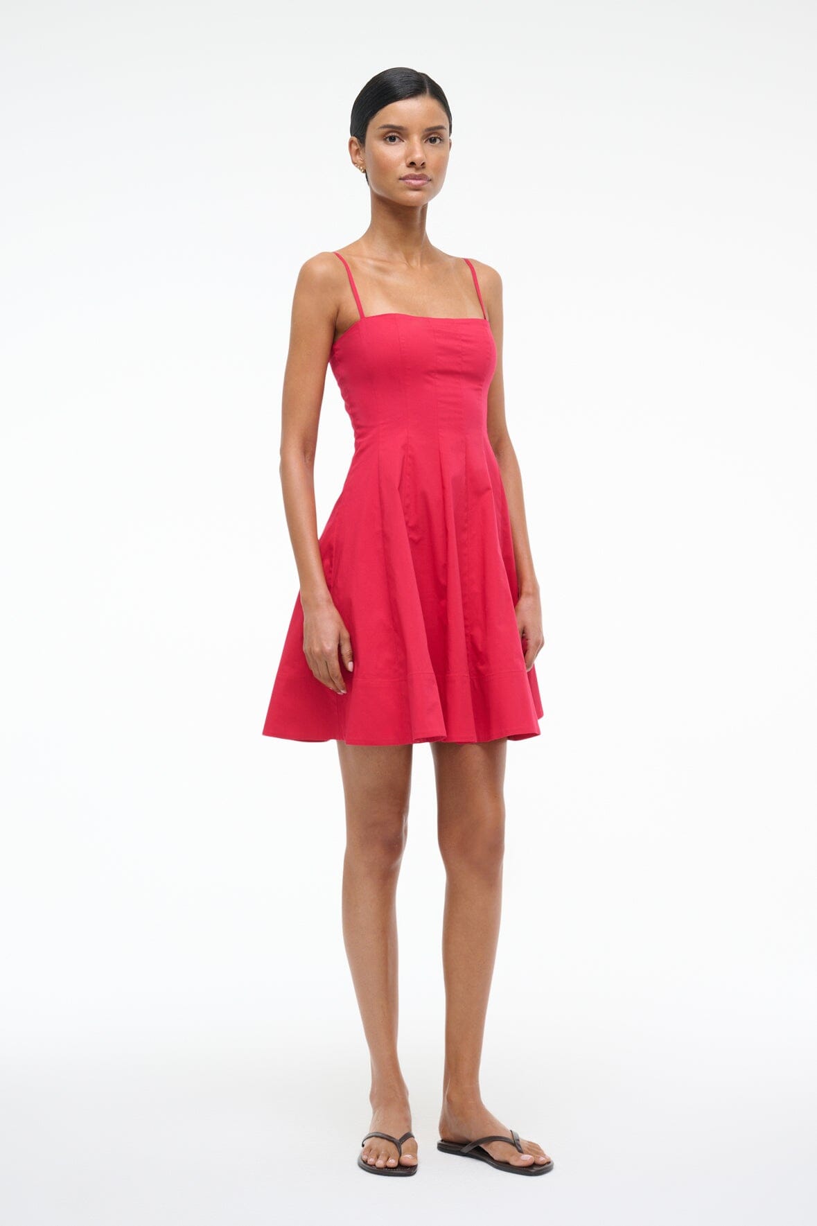 WYLIE MINI DRESS CHERRY - STAUD outlet