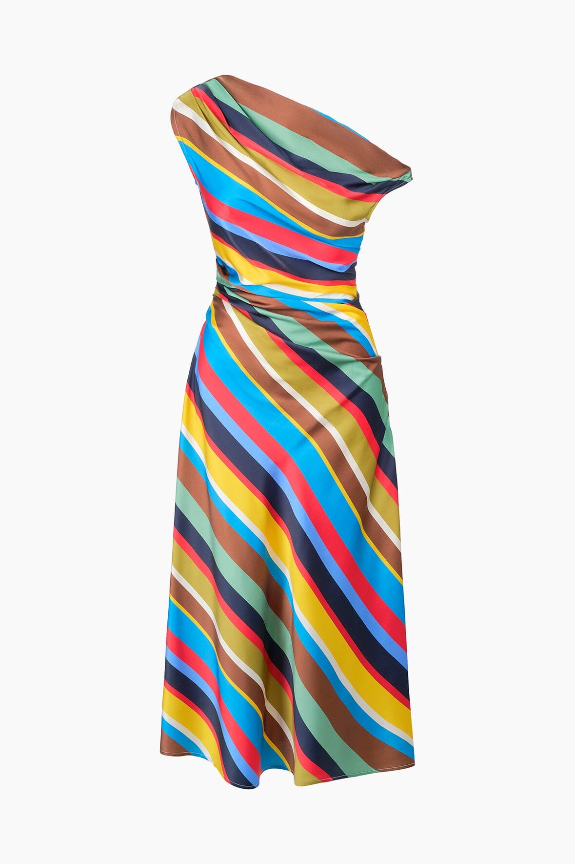 PHARE SILK DRESS MARKET STRIPE - STAUD US