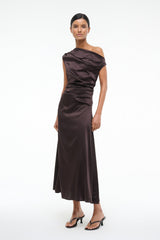 PHARE SILK DRESS EARTH - STAUD for sale