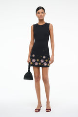 MERCER DRESS DAHLIA DAYDREAM BLACK - STAUD for sale