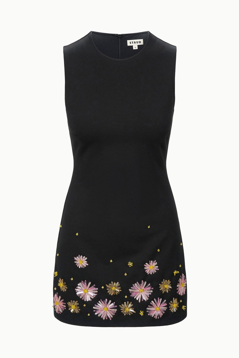 MERCER DRESS DAHLIA DAYDREAM BLACK - STAUD for sale