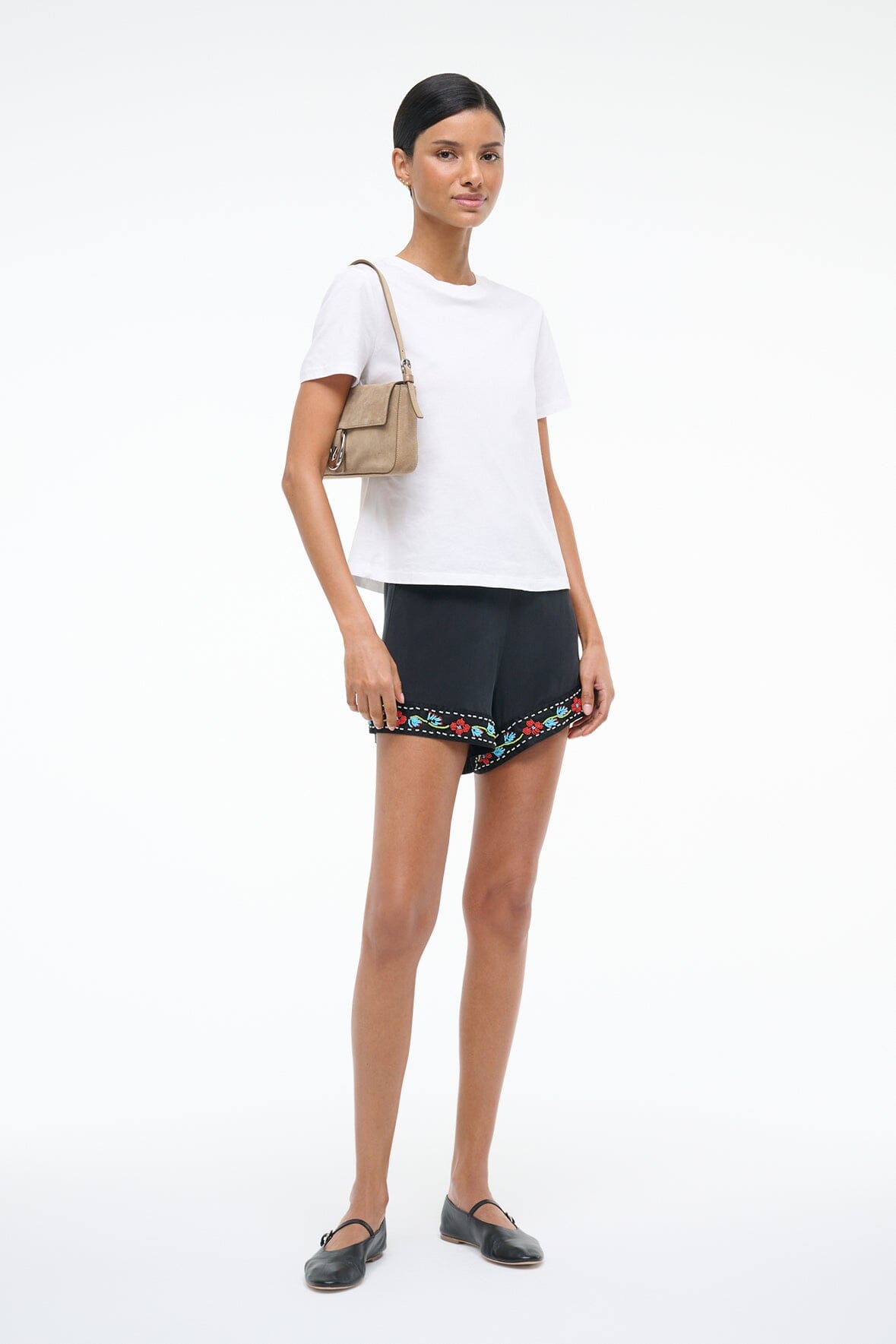VON SILK SHORT BLACK - STAUD online