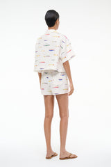 PADDLE LINEN SHORT POP SARDINES IVORY - STAUD online