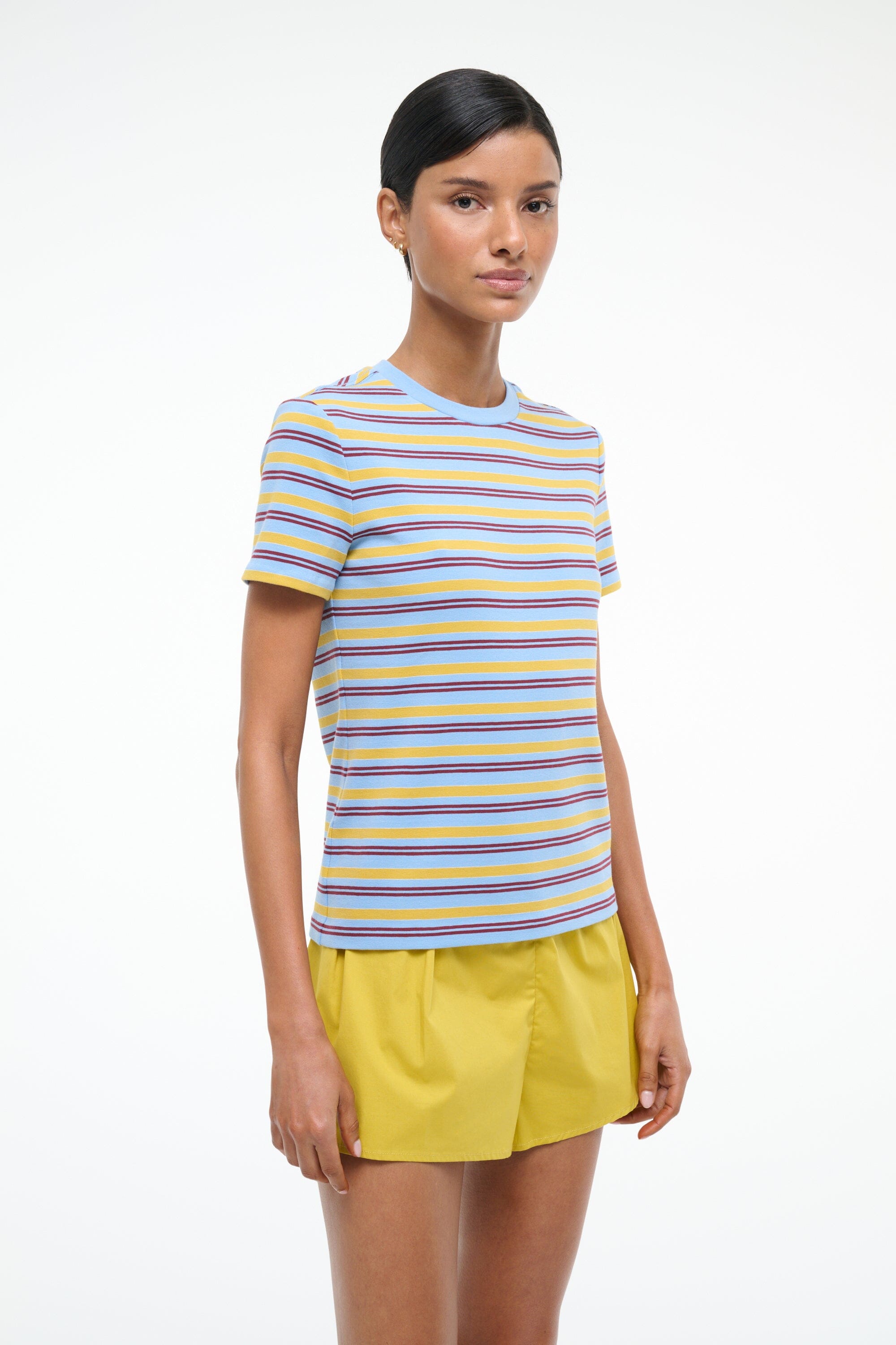 WEEKEND CREW TEE LINUS STRIPE - STAUD near me