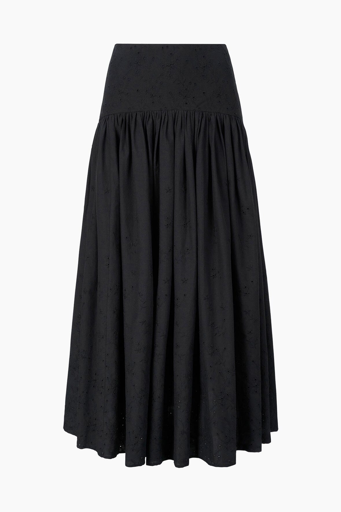 PROCIDA SKIRT BLACK EYELET - STAUD US