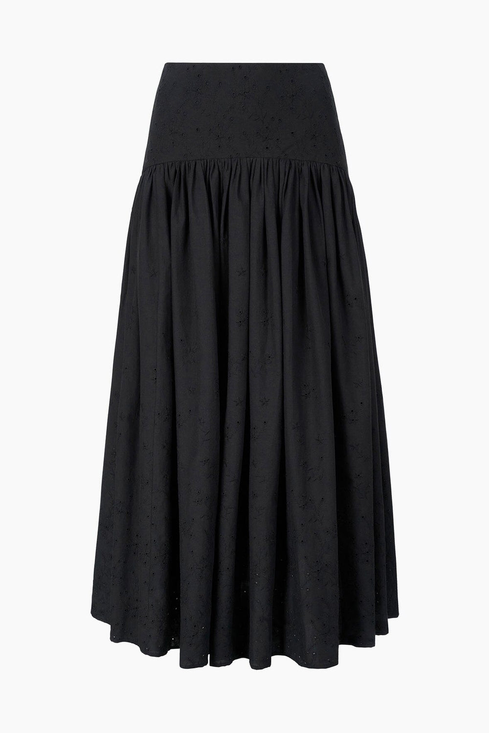 PROCIDA SKIRT BLACK EYELET - STAUD US
