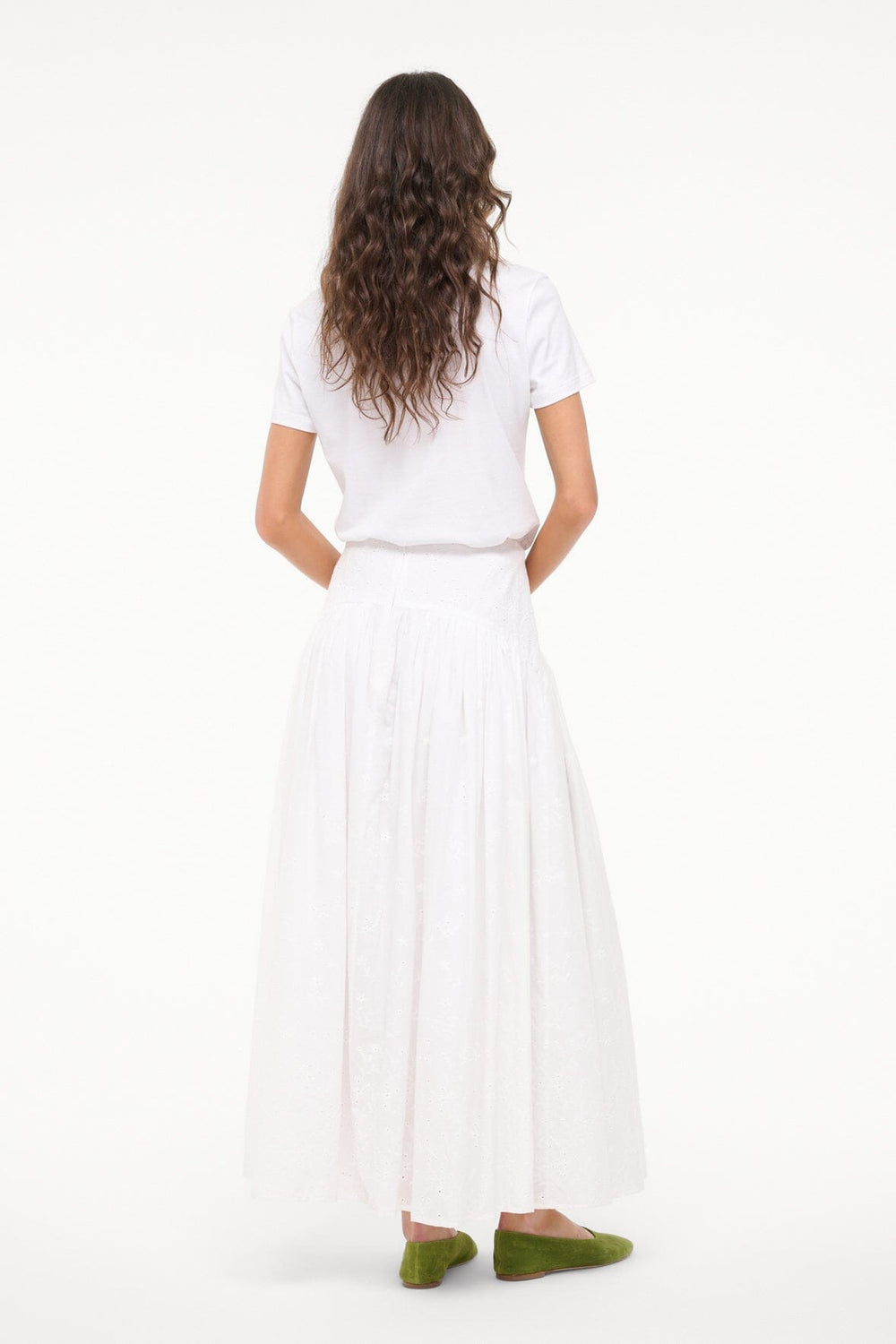 PROCIDA SKIRT WHITE EYELET - STAUD near me