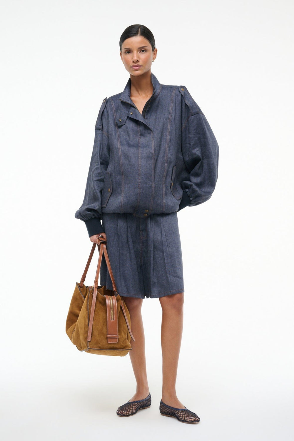SIMONE JACKET CHAMBRAY - STAUD outlet