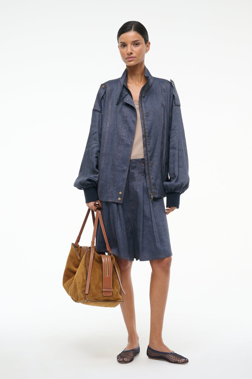 SIMONE JACKET CHAMBRAY - STAUD outlet