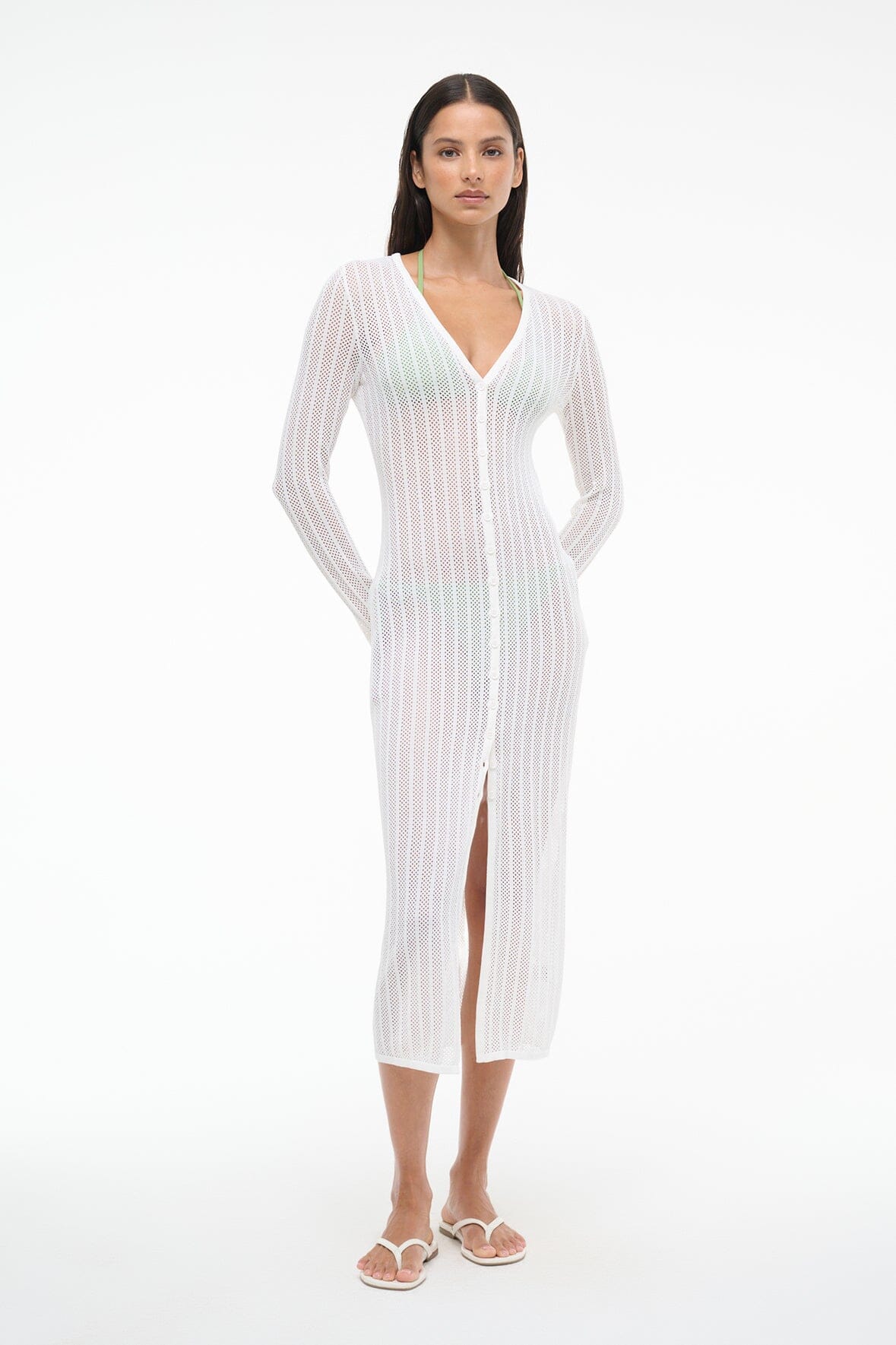 SHOKO COVERUP DRESS IVORY - STAUD outlet
