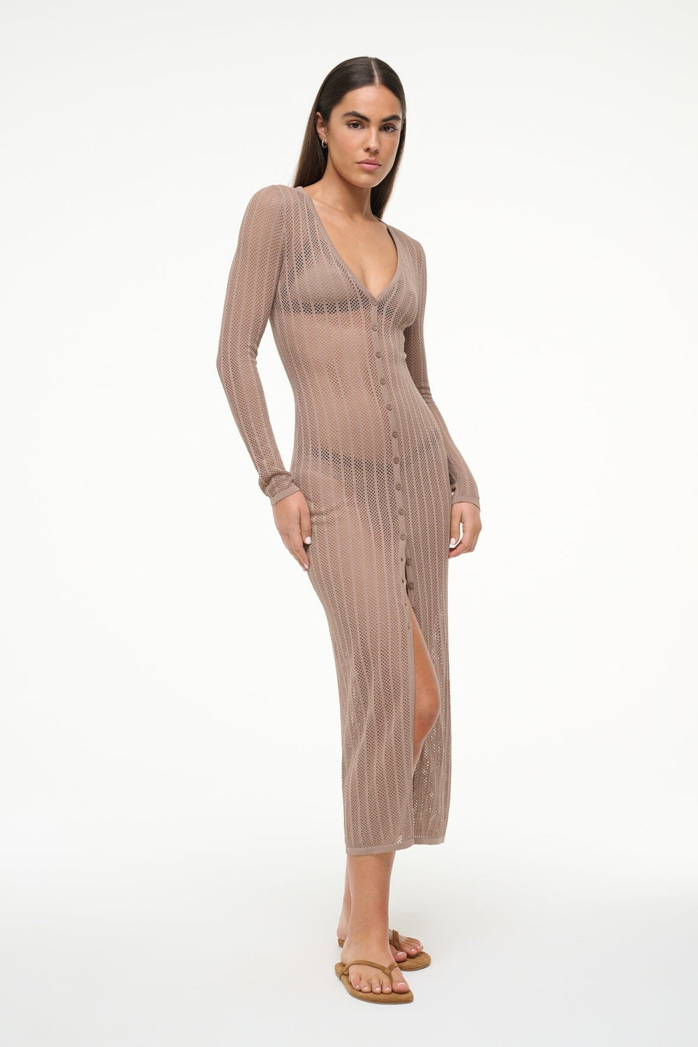 SHOKO COVERUP DRESS TAUPE - STAUD online