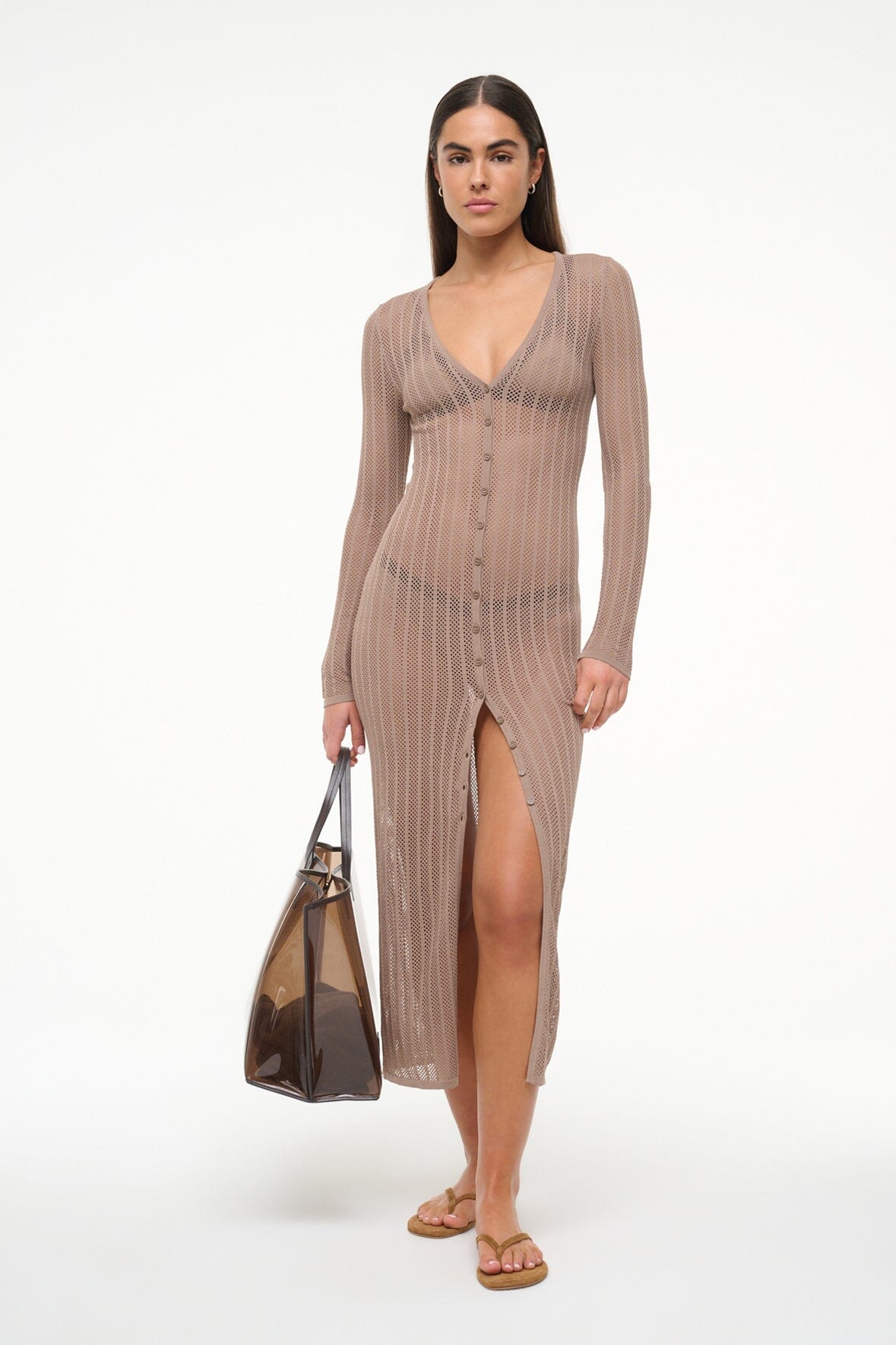 SHOKO COVERUP DRESS TAUPE - STAUD online