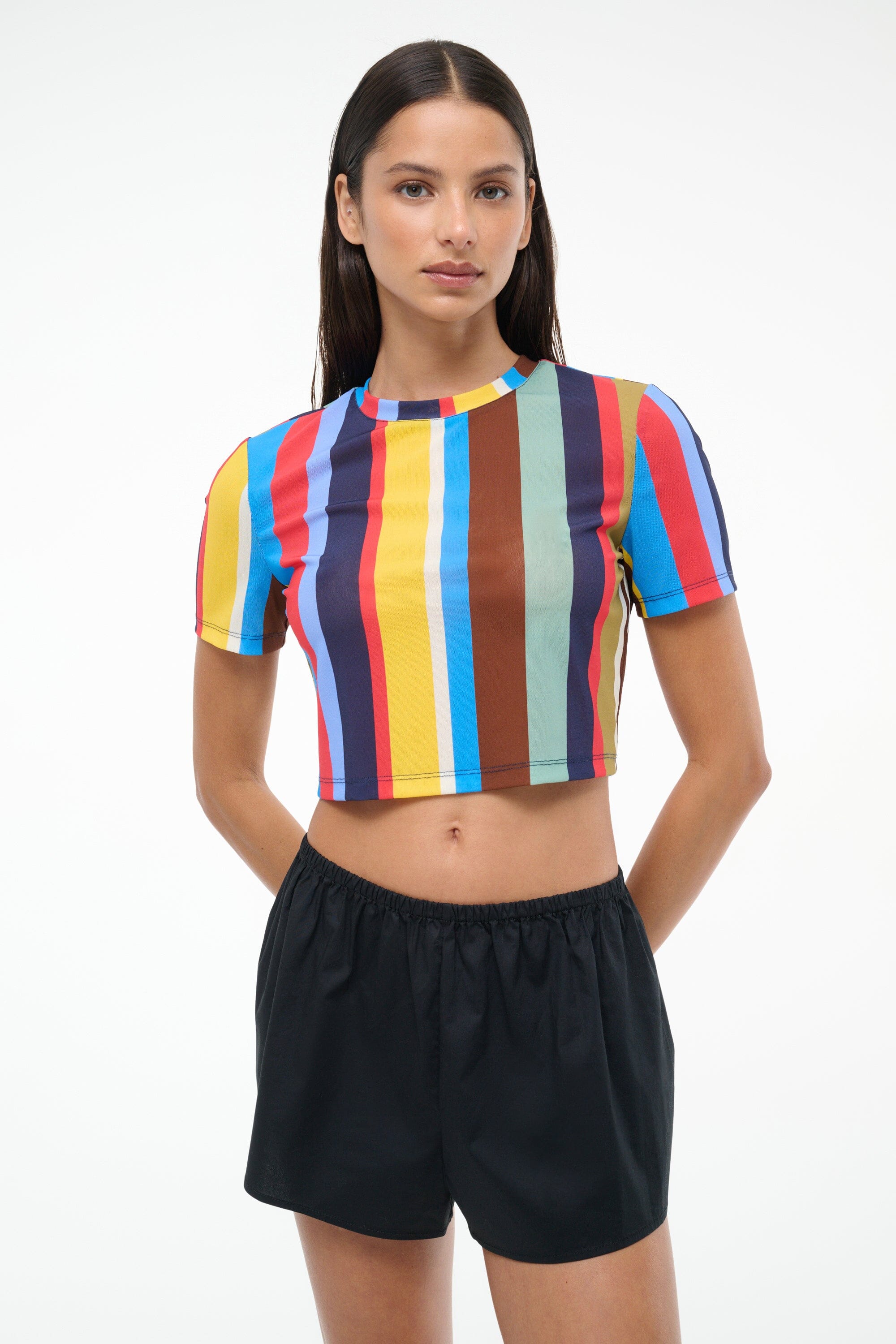 FERNANDA COVERUP TOP MARKET STRIPE - STAUD sale