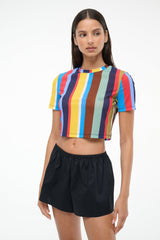 FERNANDA COVERUP TOP MARKET STRIPE - STAUD sale