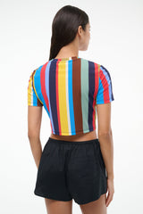 FERNANDA COVERUP TOP MARKET STRIPE - STAUD sale