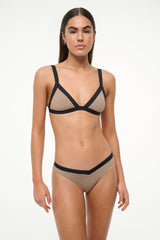VENTURA BIKINI TOP TAUPE/BLACK - STAUD online