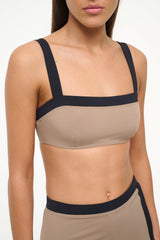LIV BIKINI TOP TAUPE/BLACK - STAUD sale