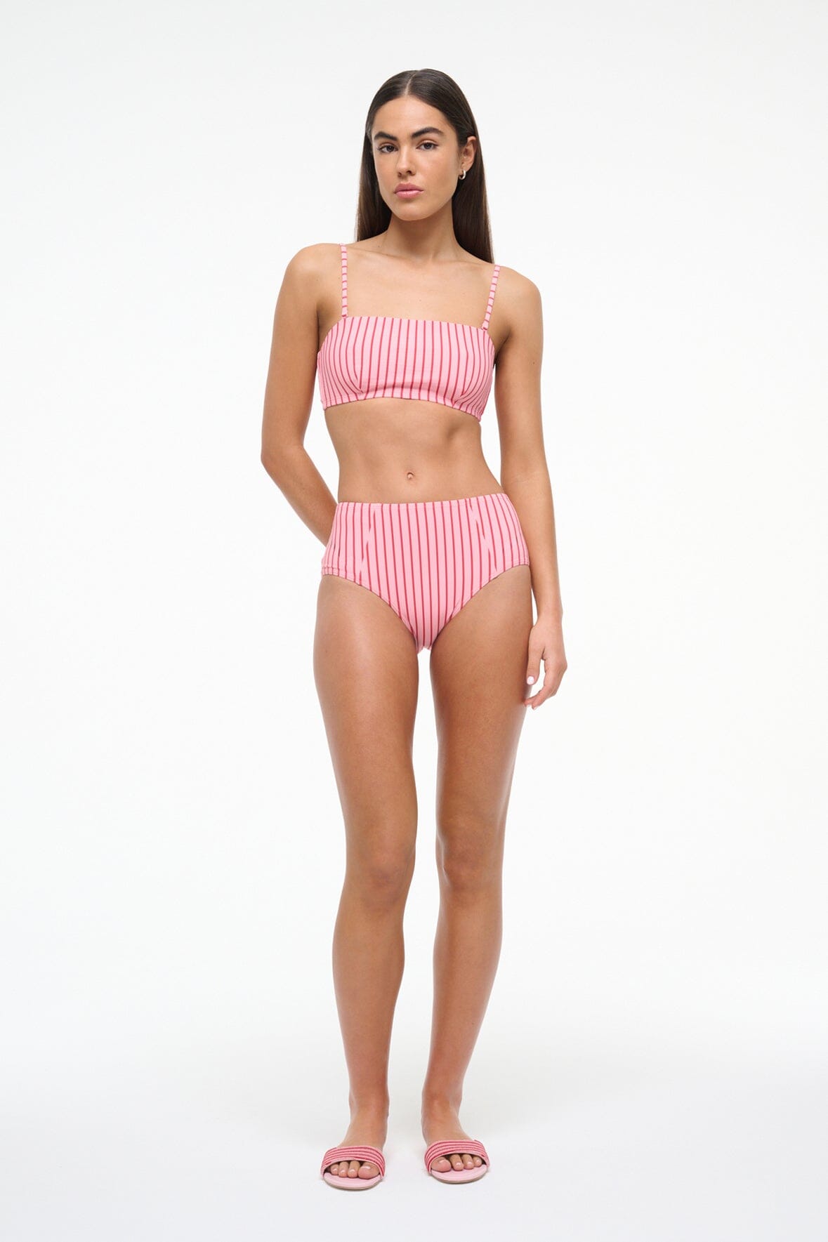 DEVON HIGH RISE BIKINI BOTTOM MONTAUK STRIPE - STAUD online