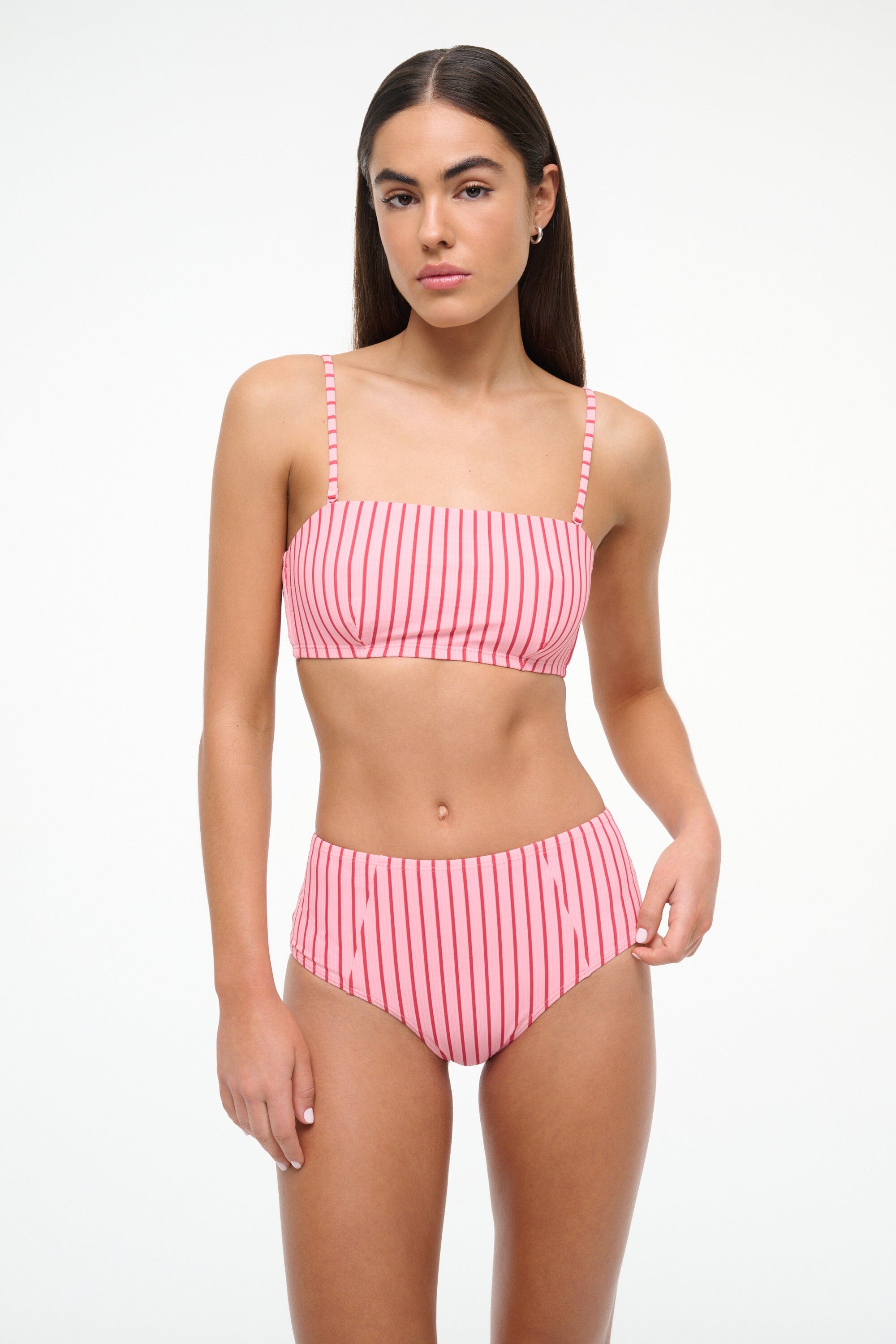 DEVON HIGH RISE BIKINI BOTTOM MONTAUK STRIPE - STAUD online