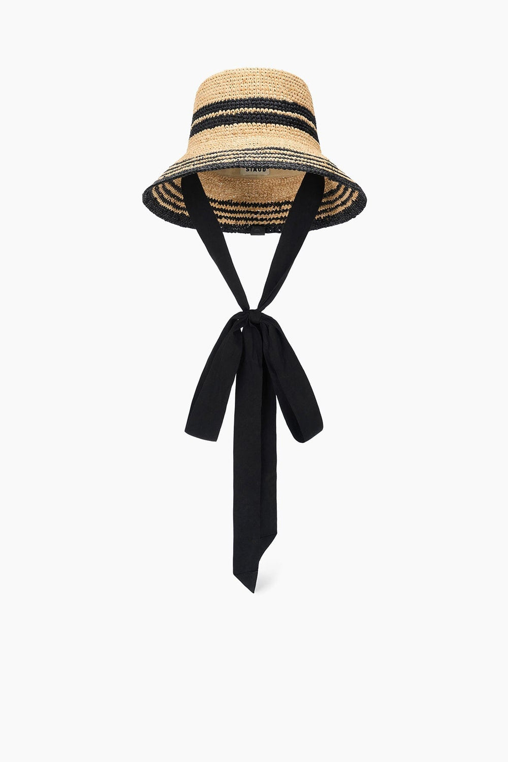 RITA RIBBON HAT NATURAL/BLACK - STAUD for sale