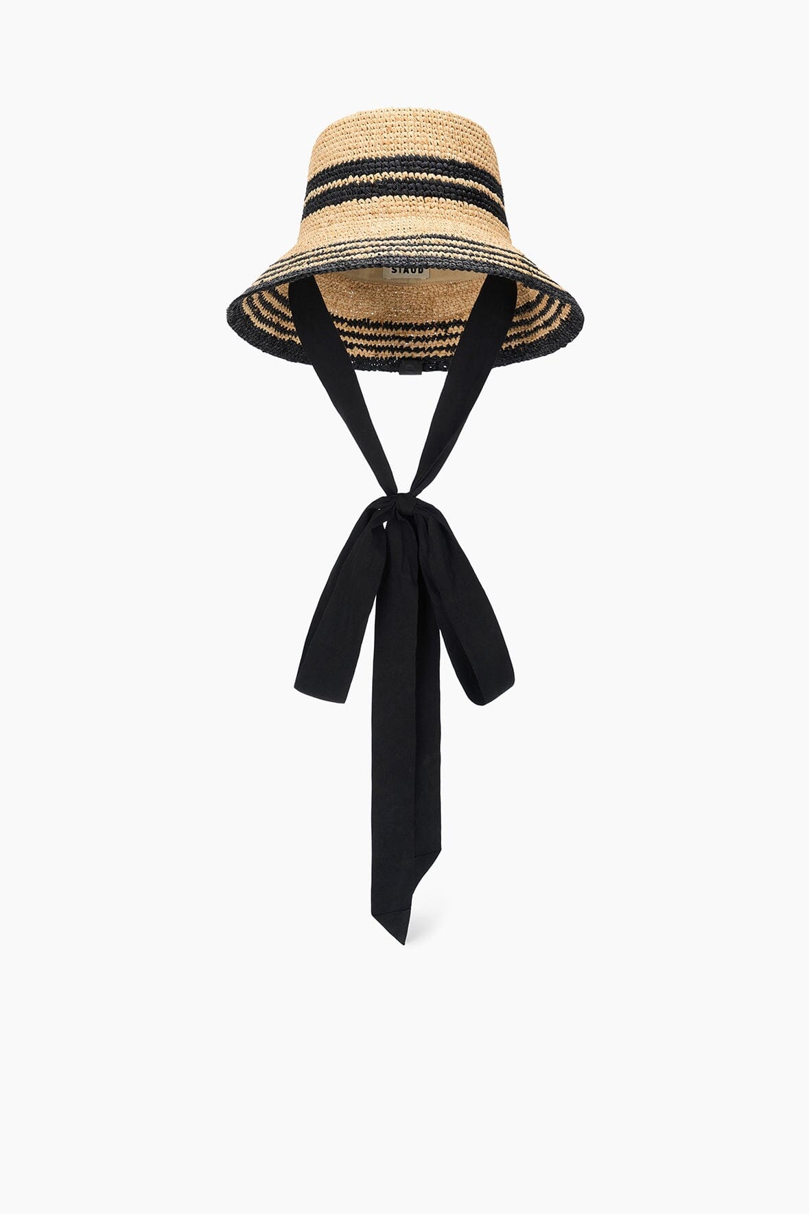 RITA RIBBON HAT NATURAL/BLACK - STAUD for sale