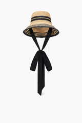 RITA RIBBON HAT NATURAL/BLACK - STAUD for sale