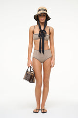 RITA RIBBON HAT NATURAL/BLACK - STAUD for sale