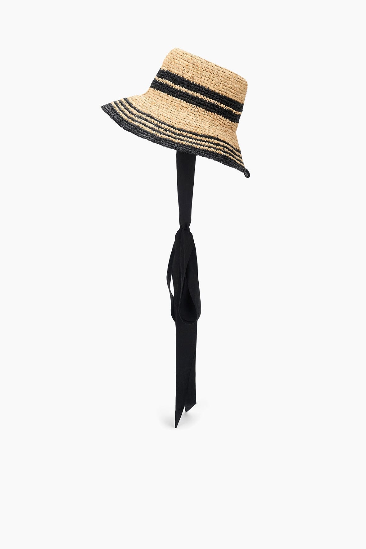 RITA RIBBON HAT NATURAL/BLACK - STAUD for sale