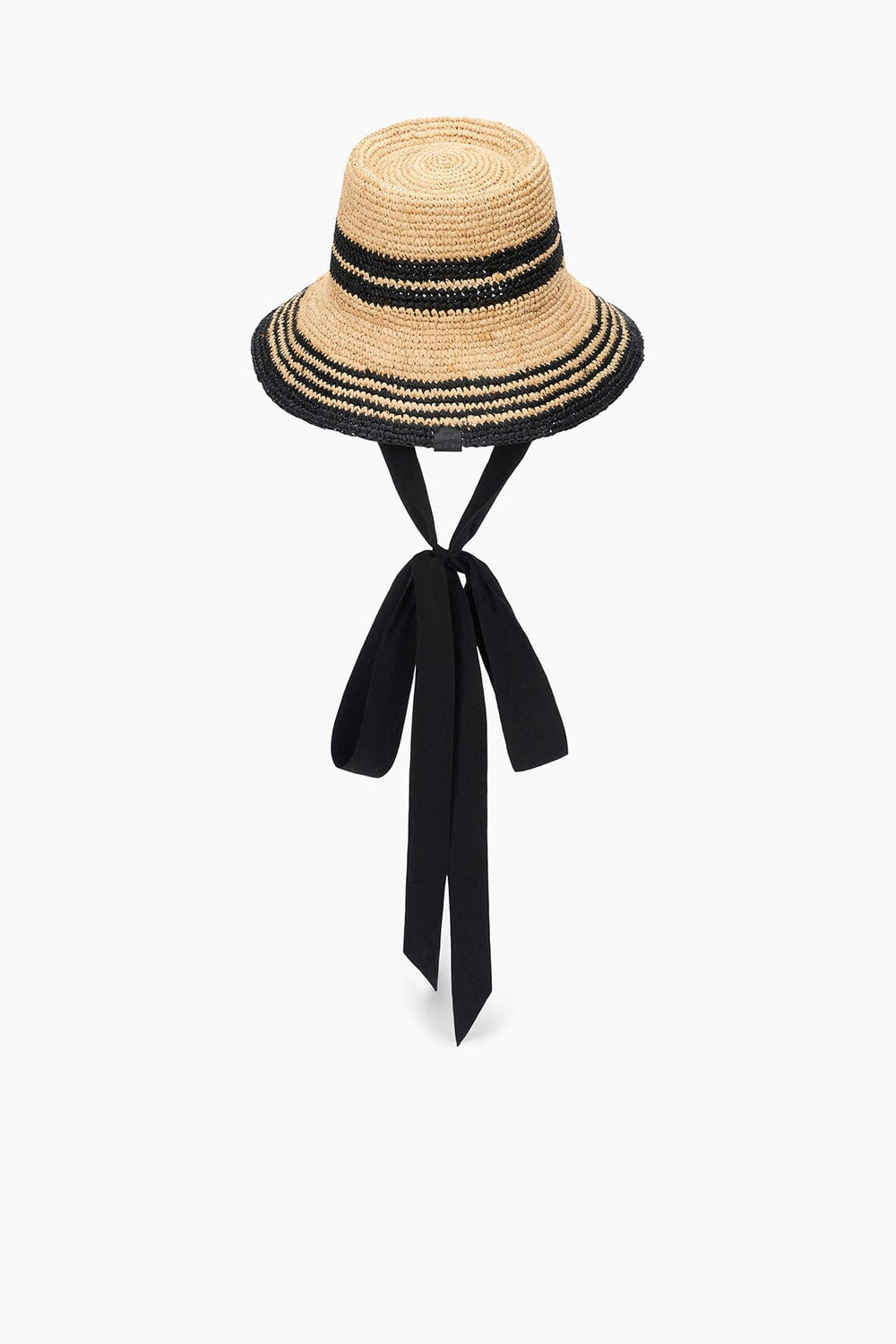 RITA RIBBON HAT NATURAL/BLACK - STAUD for sale