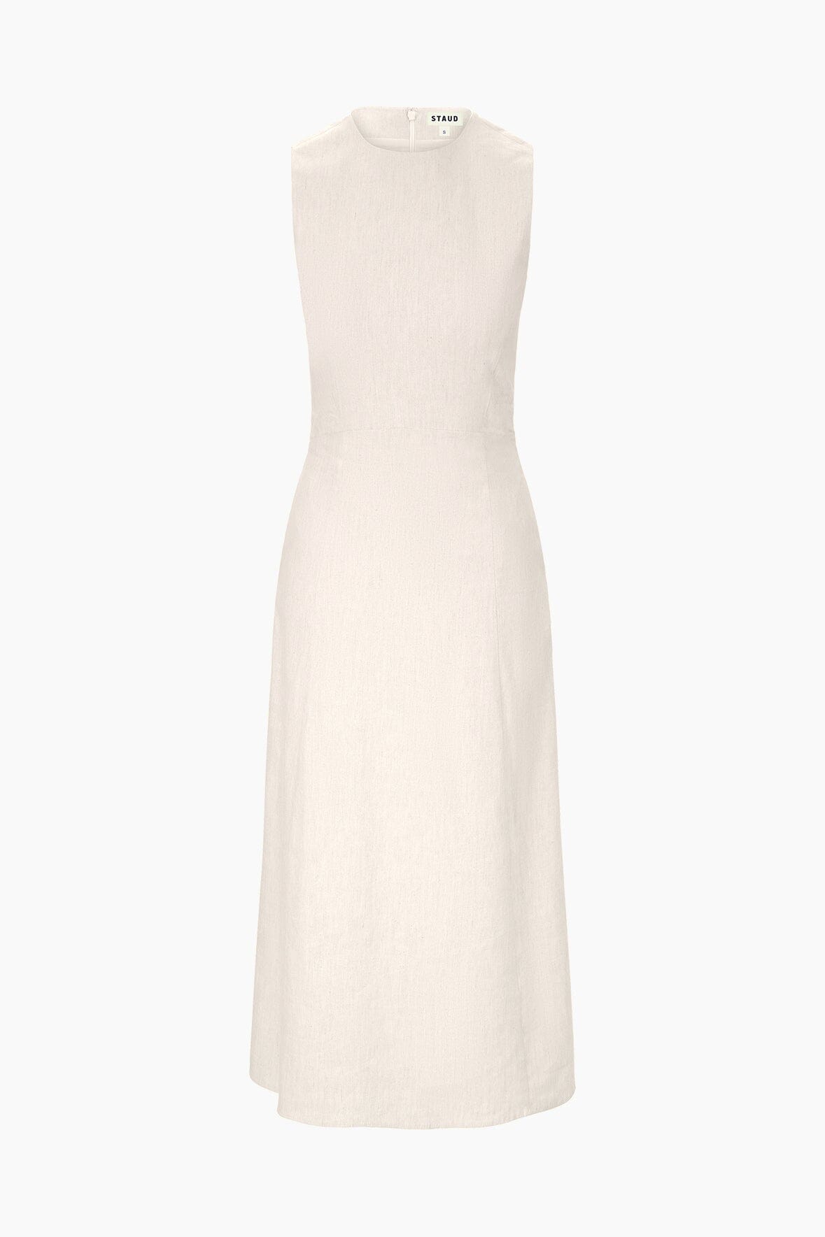 MARTINE LINEN DRESS NATURAL - STAUD for sale
