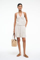CRUZ LINEN SHORT NATURAL - STAUD outlet