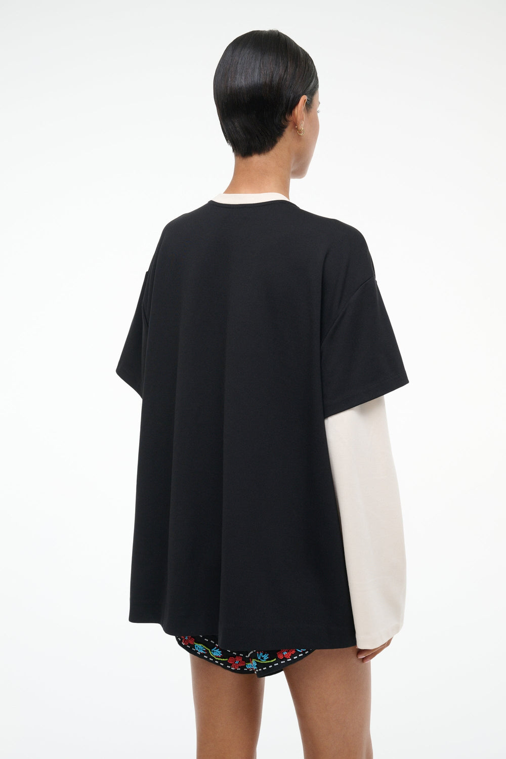 WILLIAM TEE BLACK/ECRU - STAUD sale
