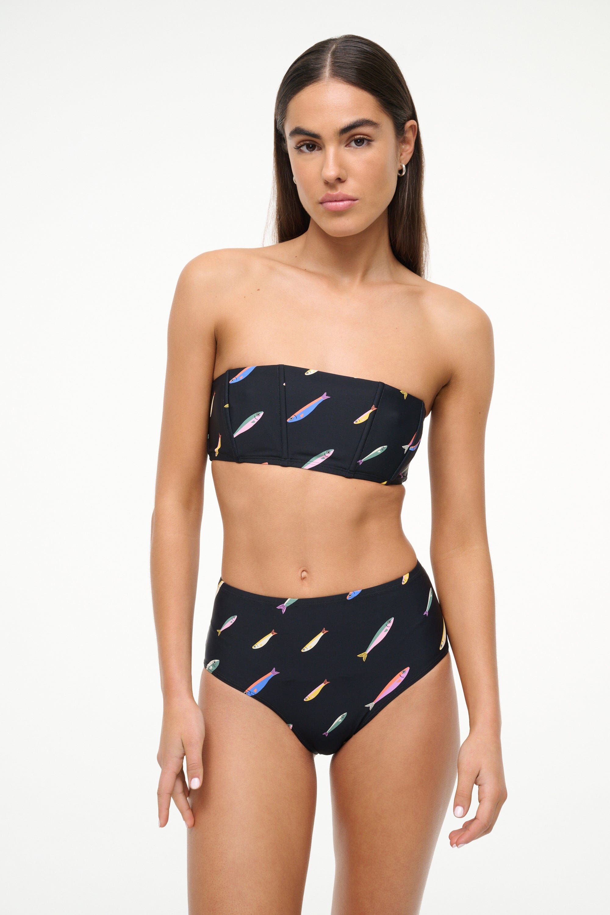 MALA BIKINI TOP POP SARDINES BLACK - STAUD near me