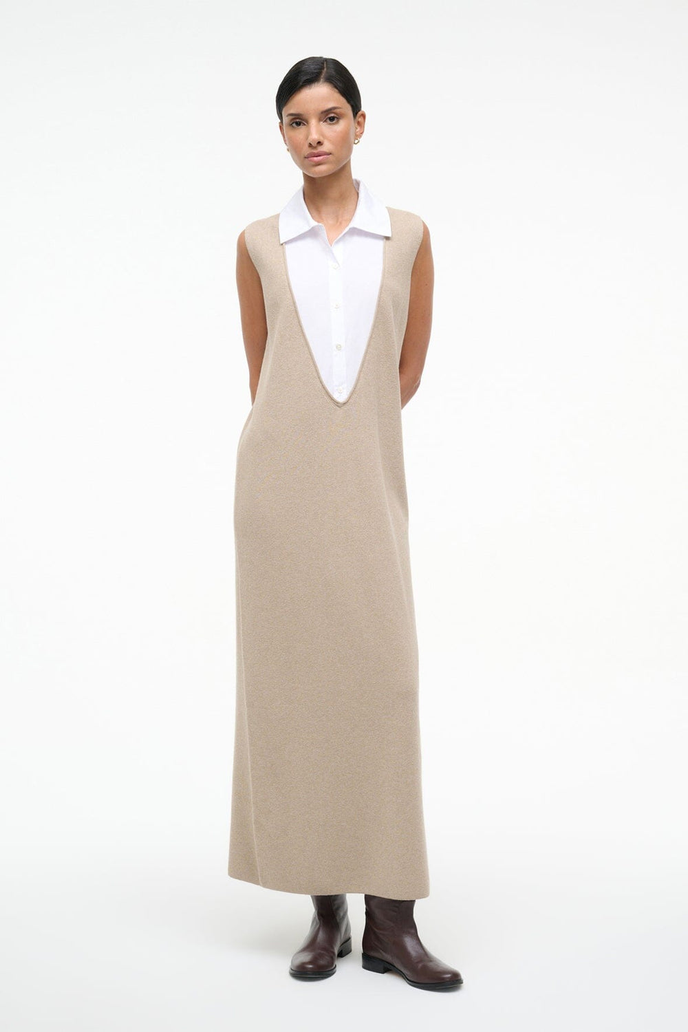 LESLIE DRESS SAND/WHITE - STAUD near me