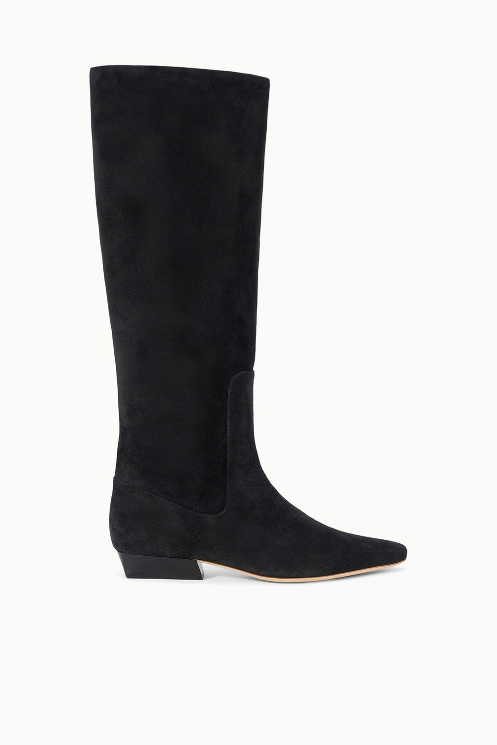 WALLY FLAT BOOT BLACK SUEDE - STAUD outlet