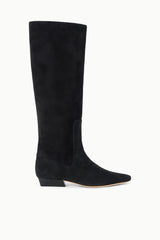 WALLY FLAT BOOT BLACK SUEDE - STAUD outlet