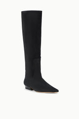 WALLY FLAT BOOT BLACK SUEDE - STAUD outlet