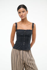 MATILDE TOP BLACK 1 - STAUD outlet