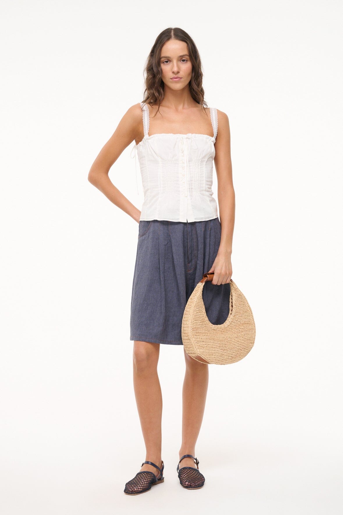 MATILDE TOP WHITE 1 - STAUD sale