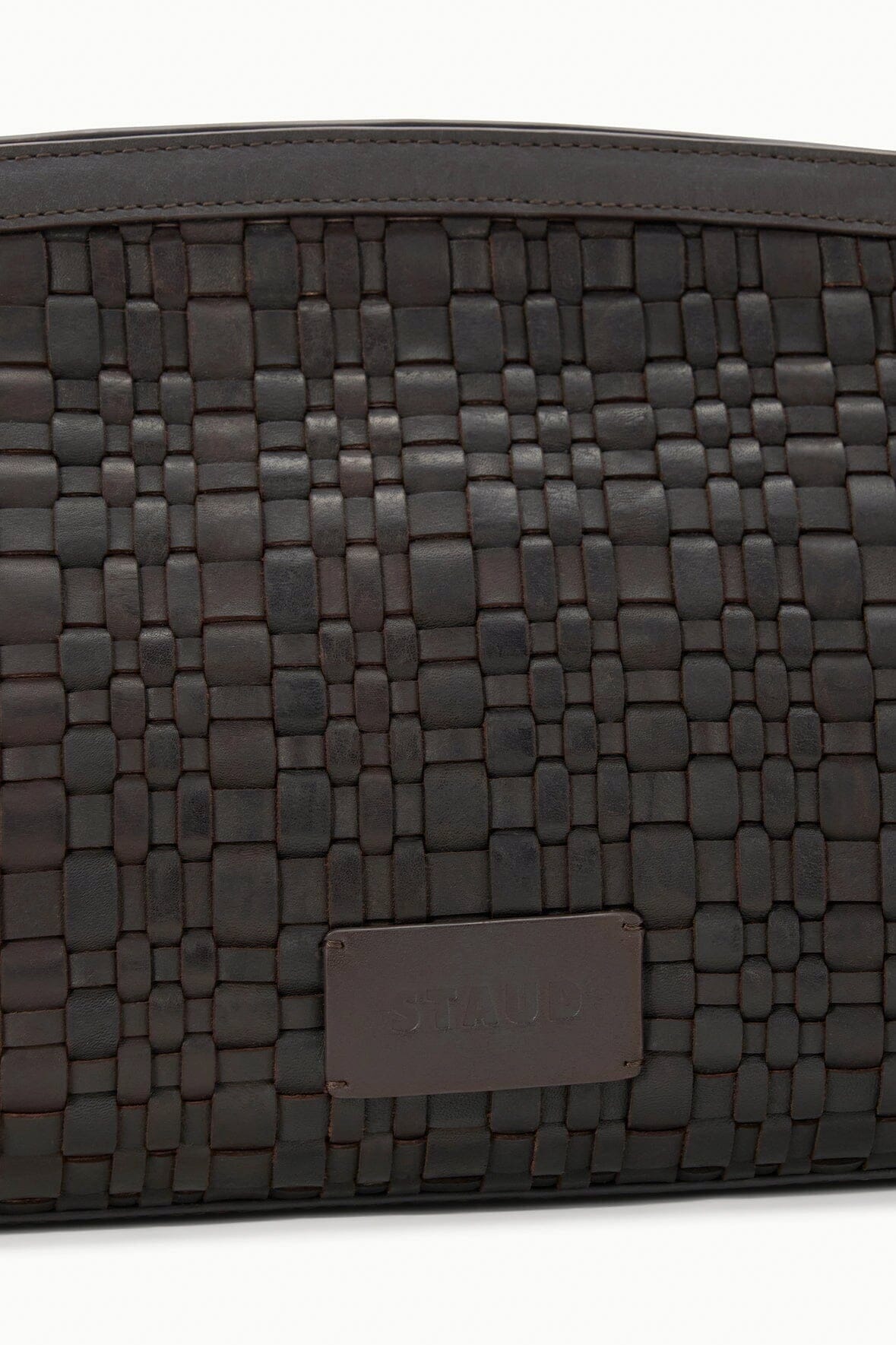 MAUDE SOFT CLUTCH ESPRESSO WOVEN - STAUD near me