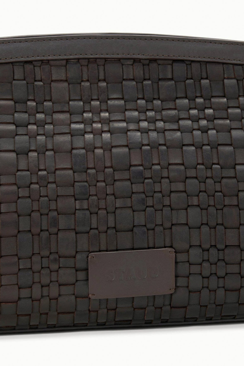 MAUDE SOFT CLUTCH ESPRESSO WOVEN - STAUD near me
